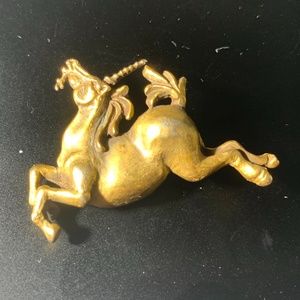 Vintage MMA G. Osmerkin Dancing Unicorn Brooch